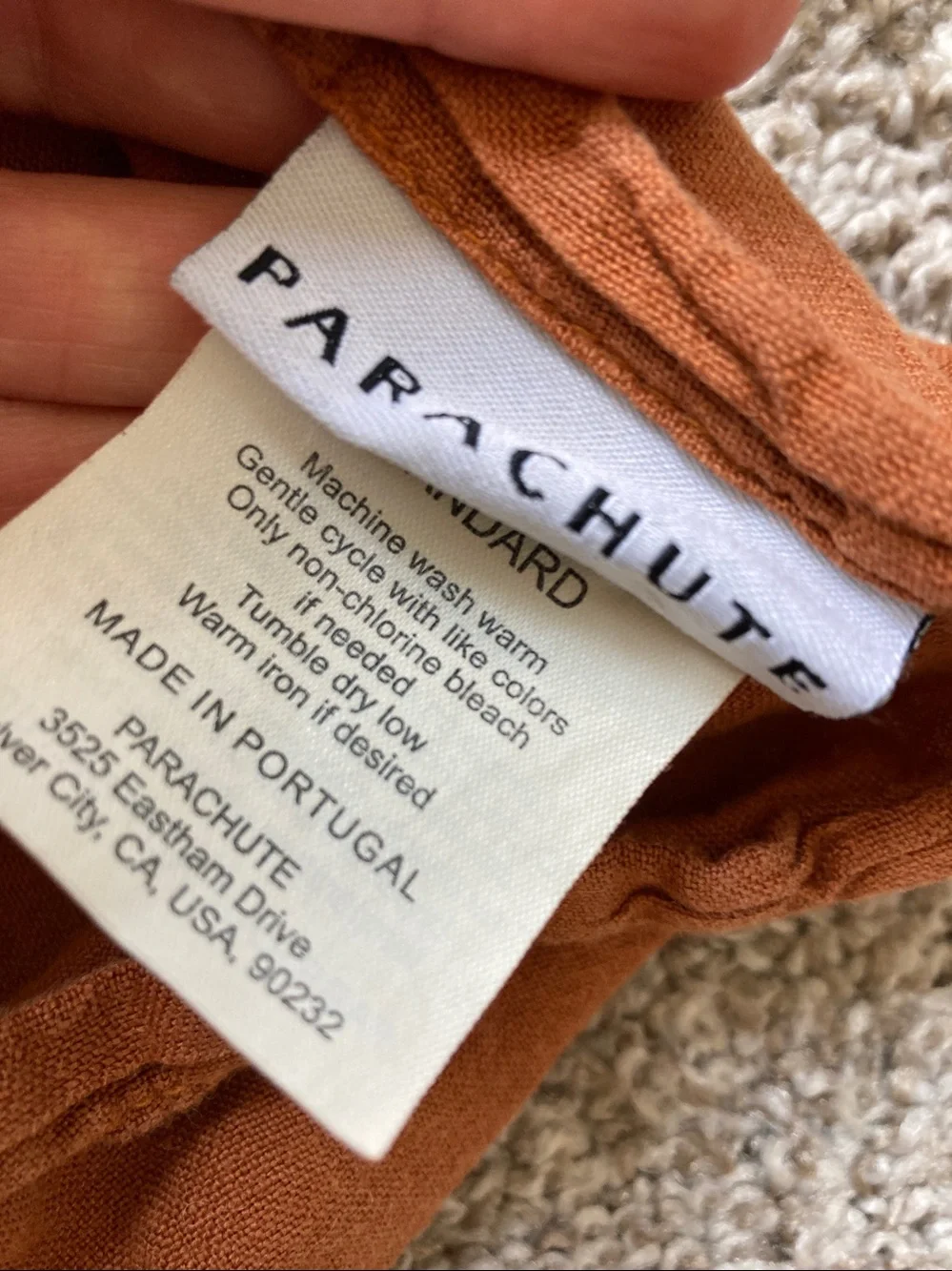 Parachute Two 100% Linen Standard Pillowcases Terra